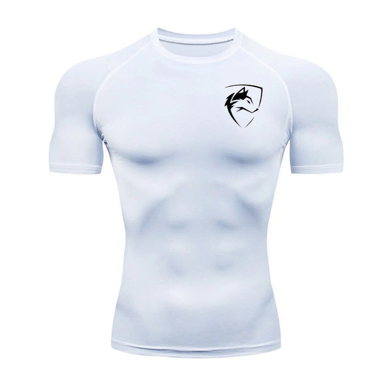 Men?s Compression Running T-Shirt Quick Dry Slim Fit Short Sleeve Gym Sportswear teemdrop