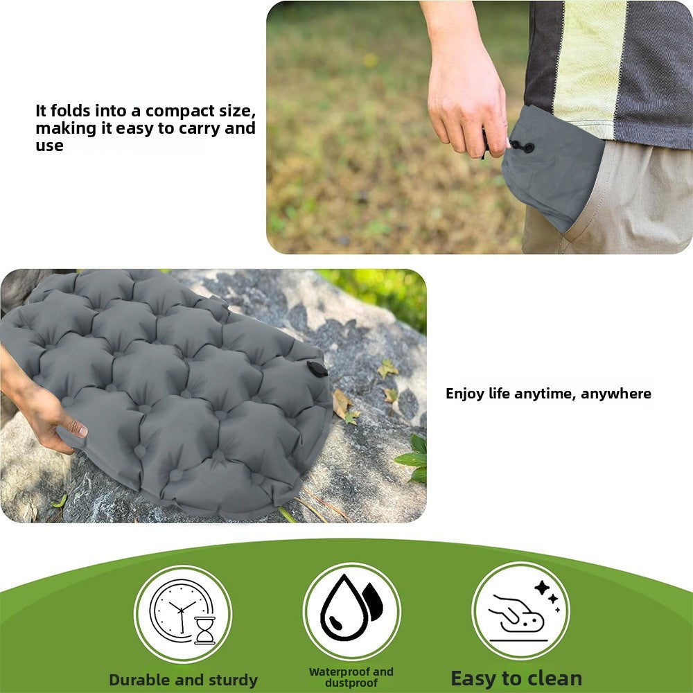 Self-Inflating Cushion Foldable Ergonomic Seat Pad