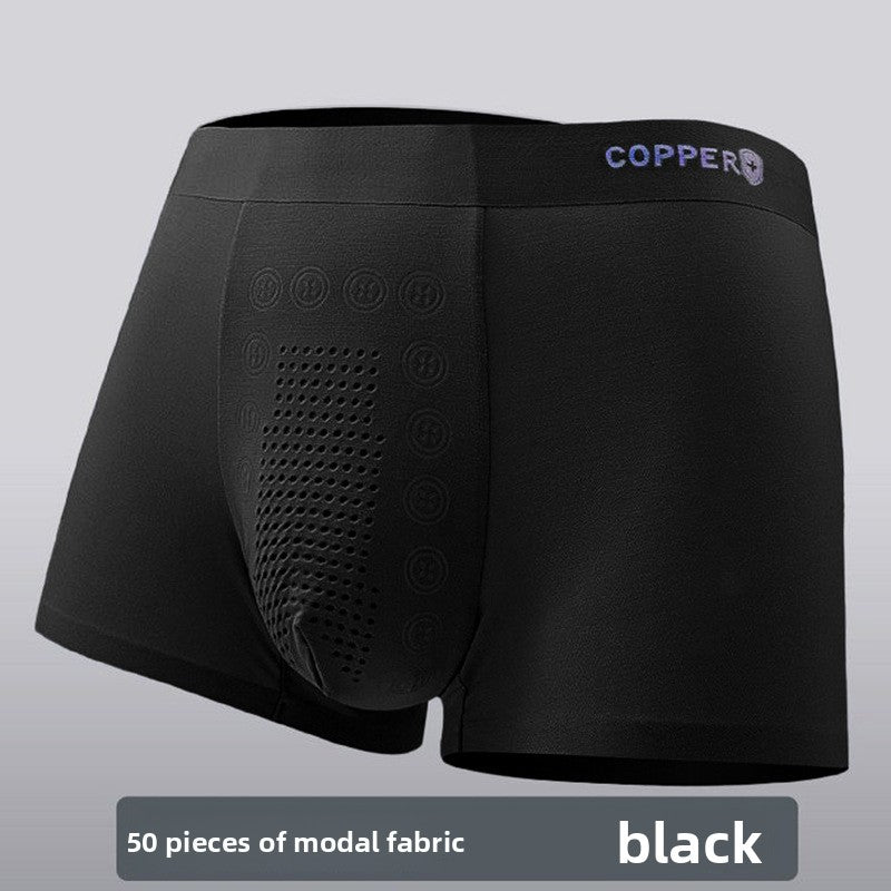 Men's Modal Antibacterial Seamless Boxer Briefs