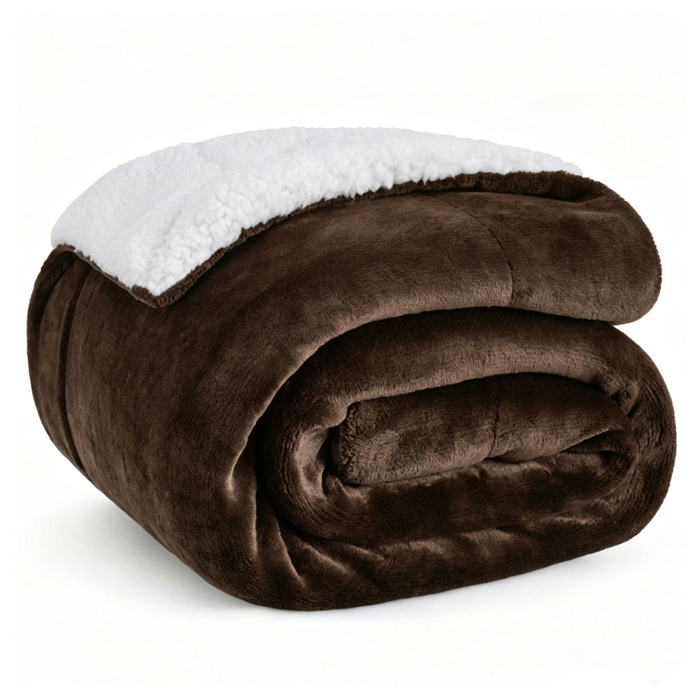 Double-Sided Warm Plush Flannel Blanket teemdrop