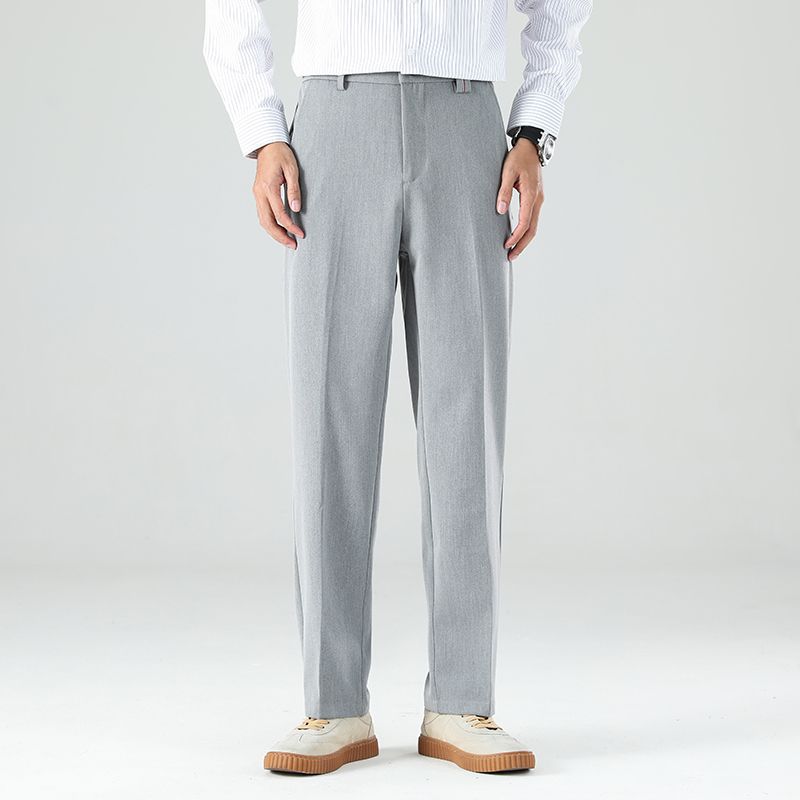 Men's Casual Pants Straight-Leg Drapey Dress Pants Long Pants teemdrop