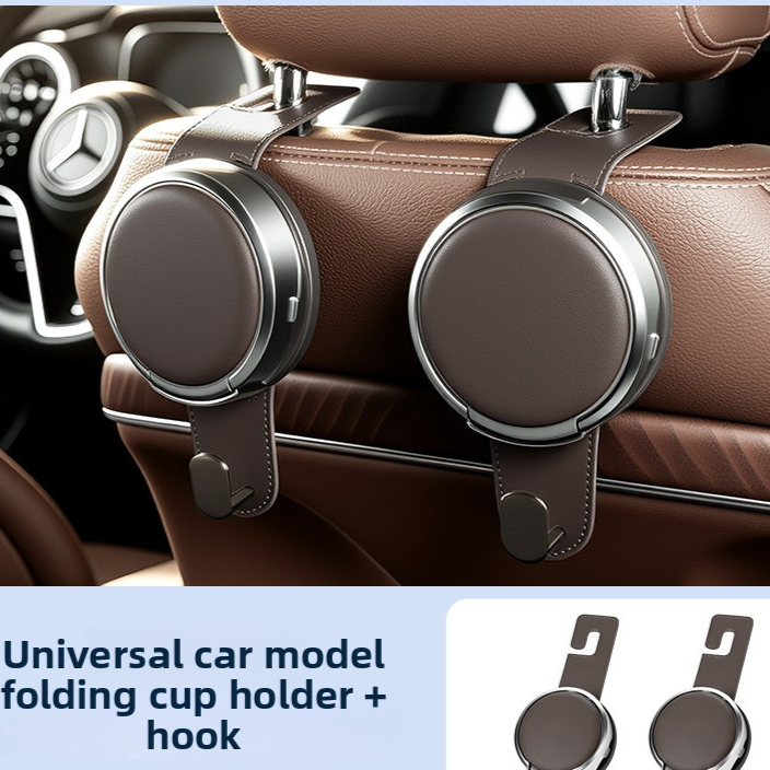 Car door cup holders for in-car storage