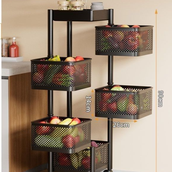 Square and round frame storage rack