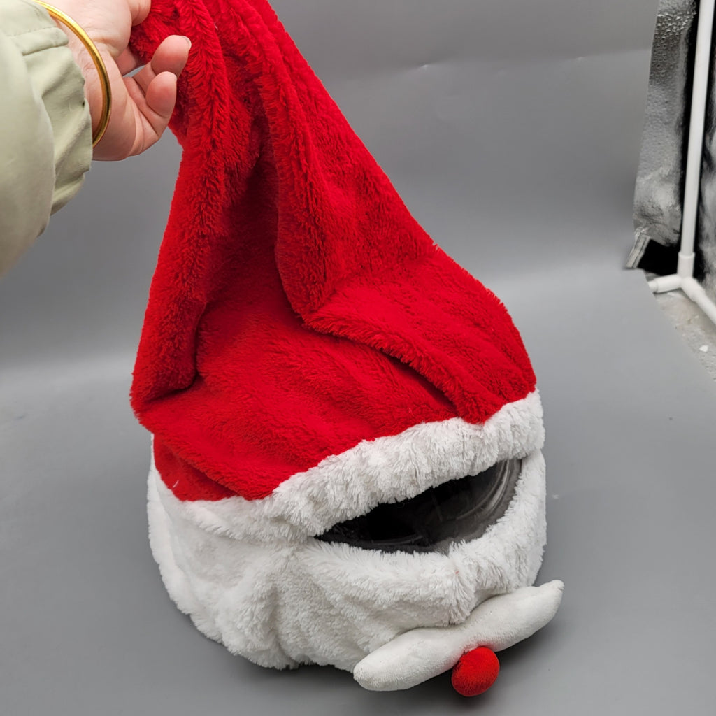 Plush Motorcycle Helmet Christmas Hat teemdrop