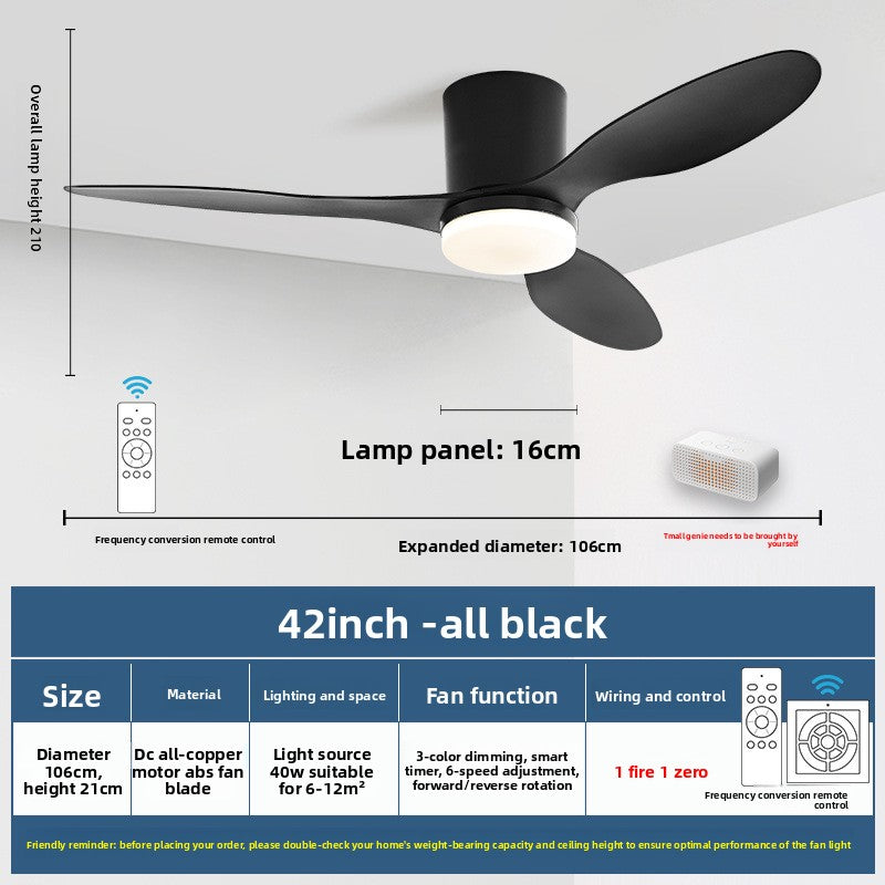 Minimalist Nordic-Style Ceiling Fan Light for Dining Rooms teemdrop