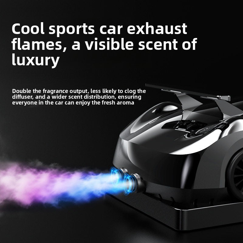 Smart Spray Car Air Freshener Sports Car Design Rechargeable Aromatherapy Diffuser with Multiple Scents