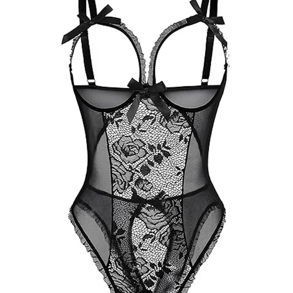 Bodysuit for Women Lace Patchwork teemdrop
