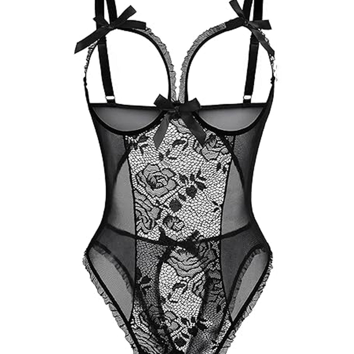 Bodysuit for Women Lace Patchwork teemdrop