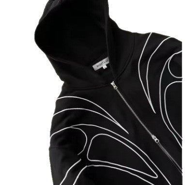 Men's Oversized 3D Printed Zip-Up Hoodie Sweatshirt Streetwear