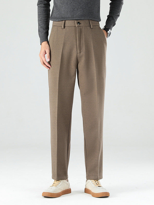 Men's Casual Pants Straight-Leg Drapey Dress Pants Long Pants teemdrop