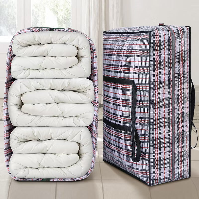 Large Capacity Foldable Woven Storage Bag for Quilts and Clothes