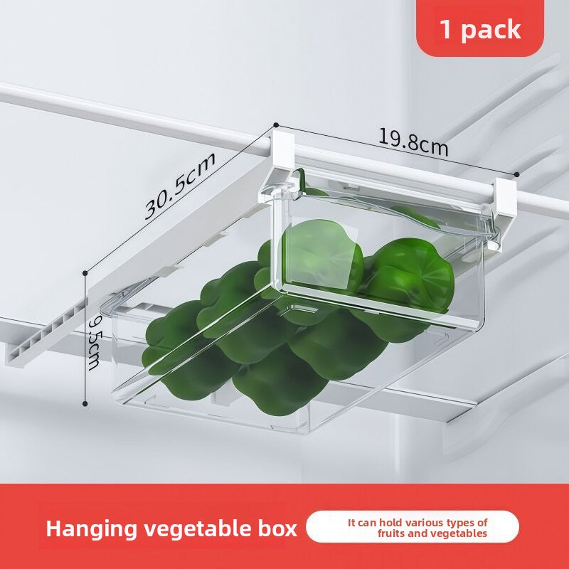 Drawer-Style Refrigerator Storage Box, Hanging Egg Basket, Kitchen Freezer Organizer teemdrop