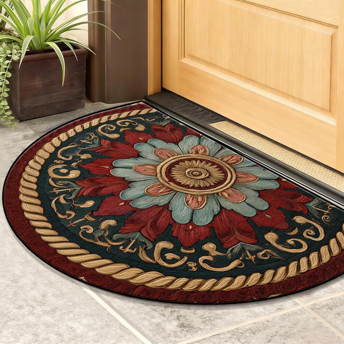 3D Vision Semi-Circular Floor Mat