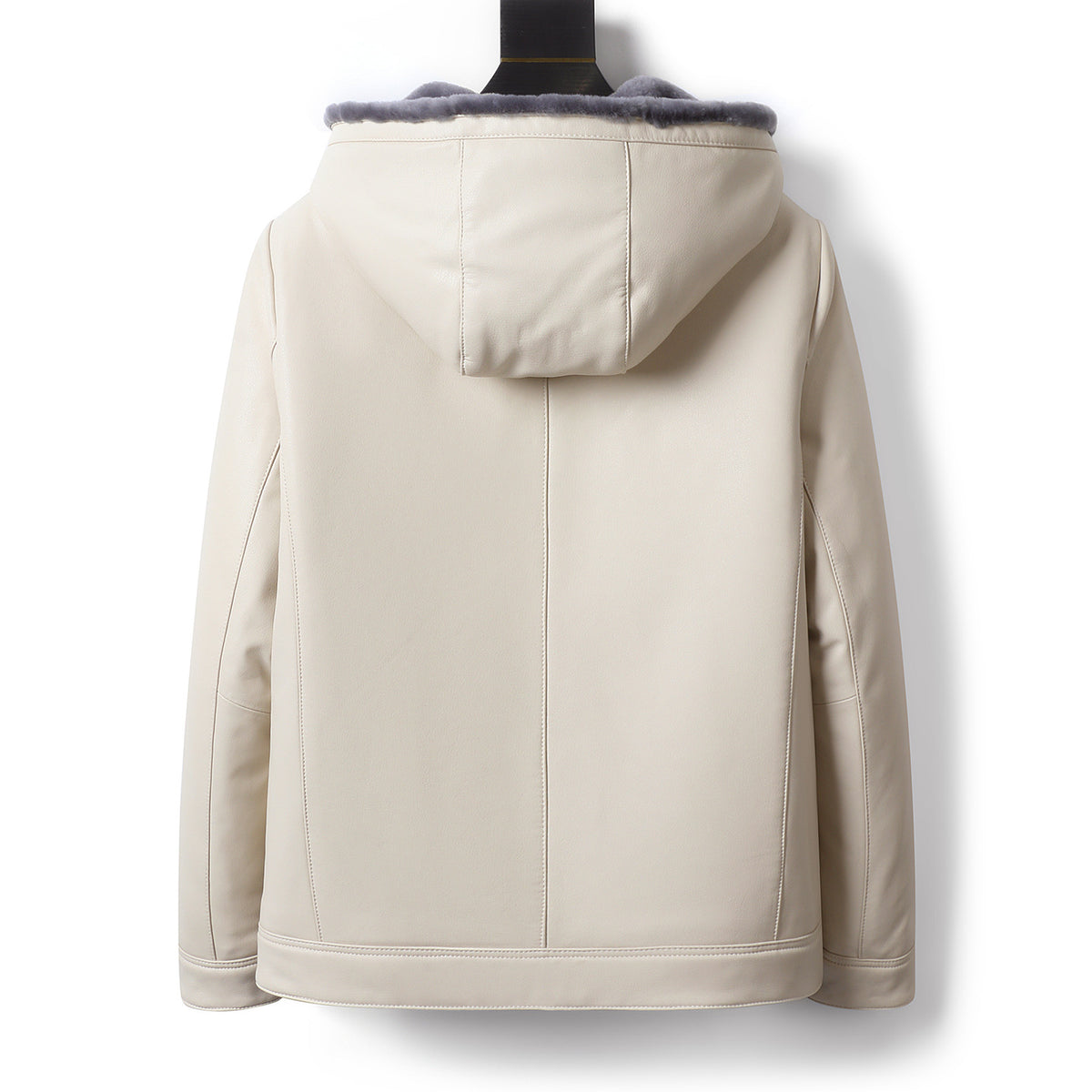 Men's winter leather-and-fur jacket teemdrop