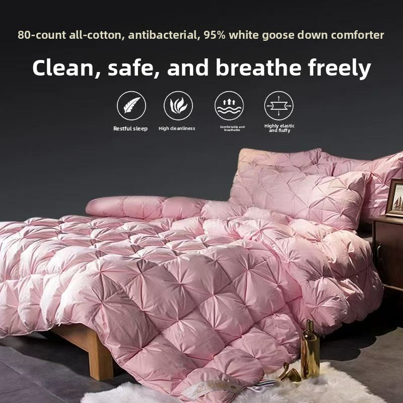 Premium White Goose Down Duvet for All Seasons