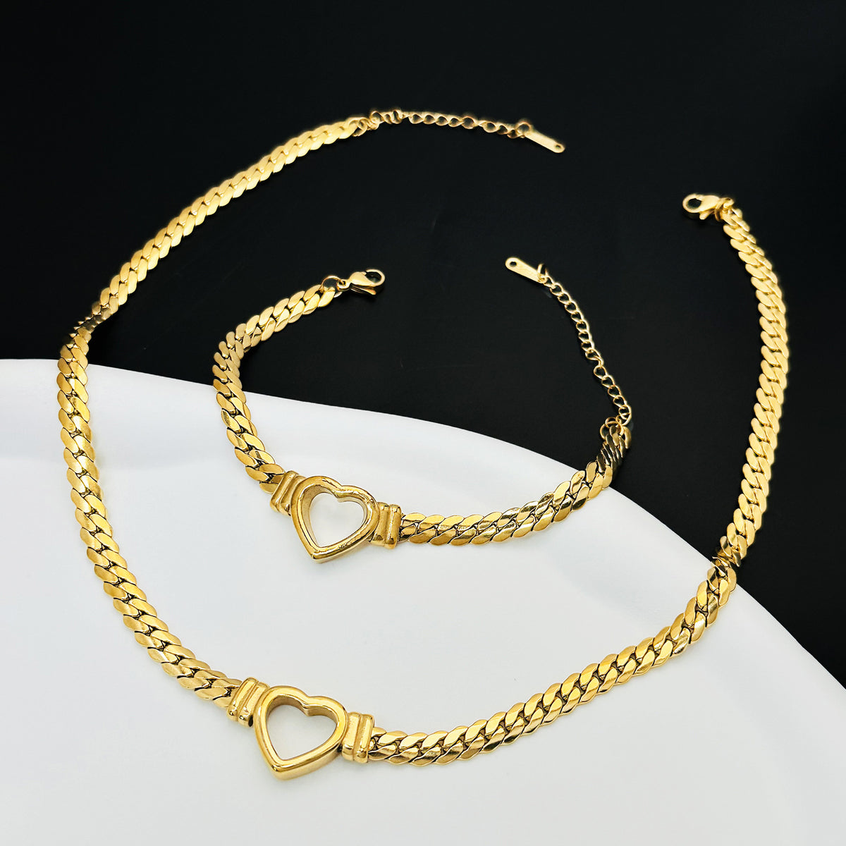 Women's Titanium Steel Heart Pendant Necklace