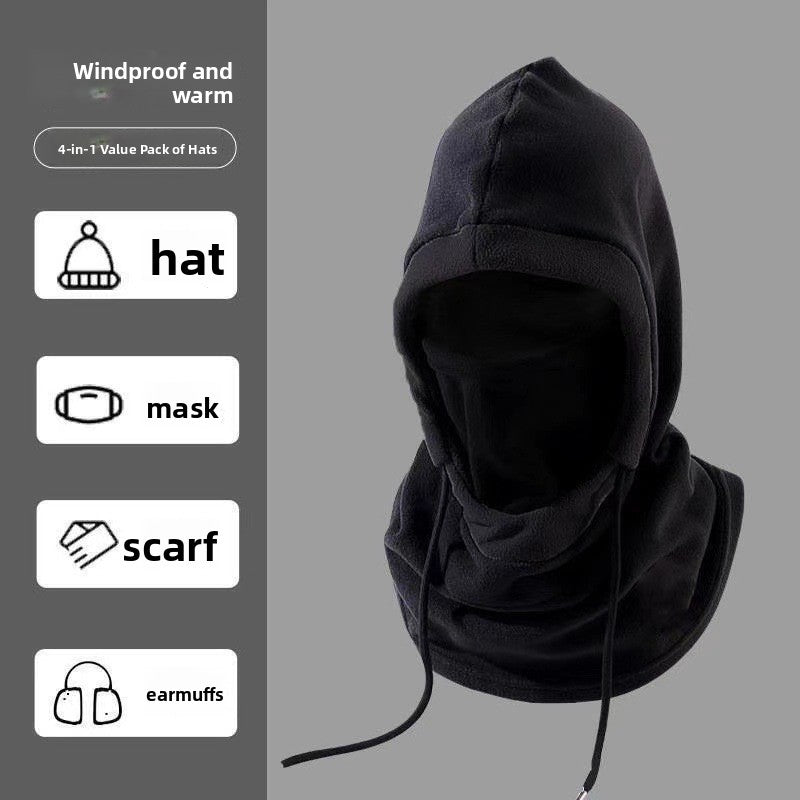 Warmth-Keeping Down Guarded Neck Hat