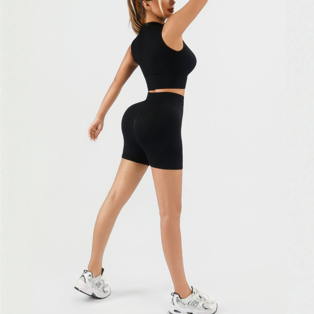 Seamless Knitted Vertical Pit Yoga Suit