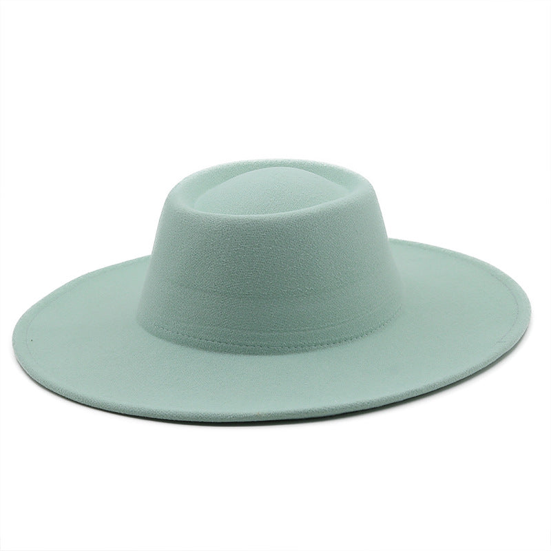 Unisex Wide Brim Woolen Hat teemdrop