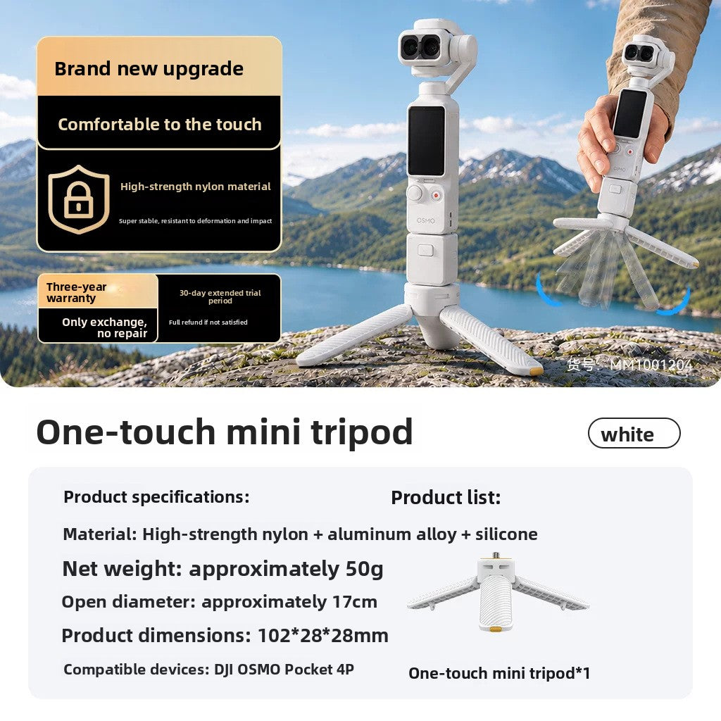Mini One-Touch Open Tripod Stand for DJI Action Camera Pocket 4 Pro 3 teemdrop