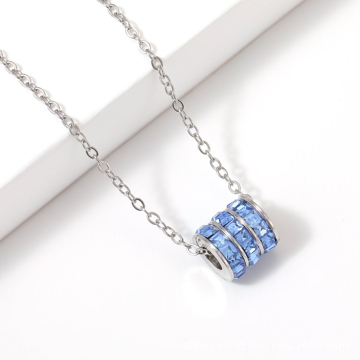 Birthstone Stainless Steel Adjustable Necklace
