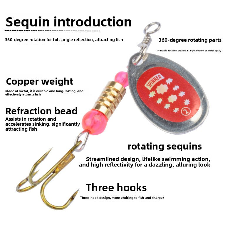 16-Piece Metal Rotating Sequin Bionic Fishing Lure Kit with Portable Bag teemdrop