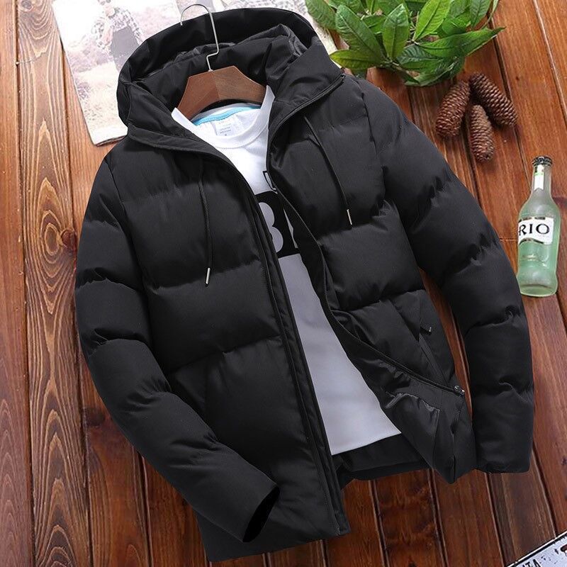 Plus-size hooded cotton coat teemdrop