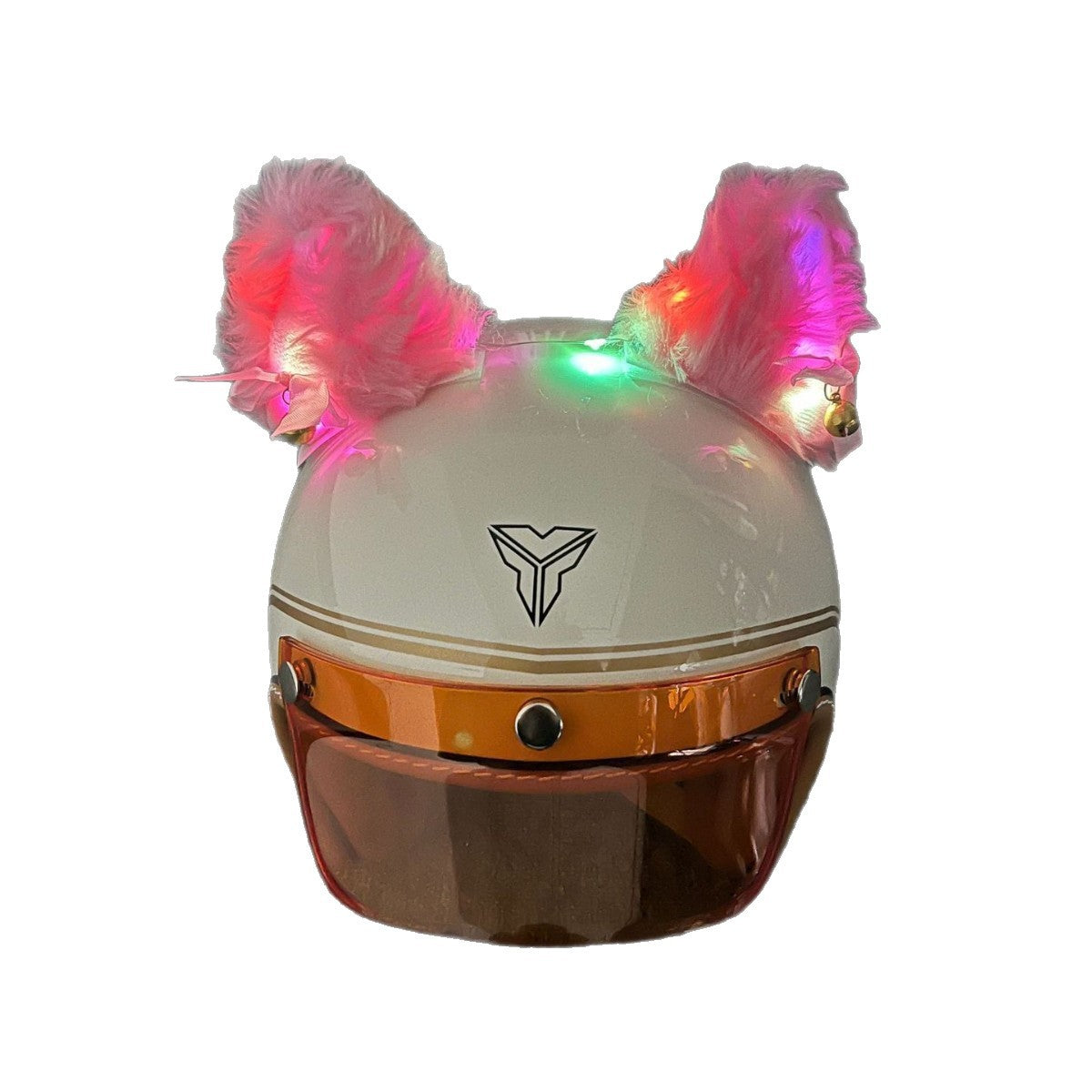 Luminous Plush Fox Ear Helmet Decoration teemdrop