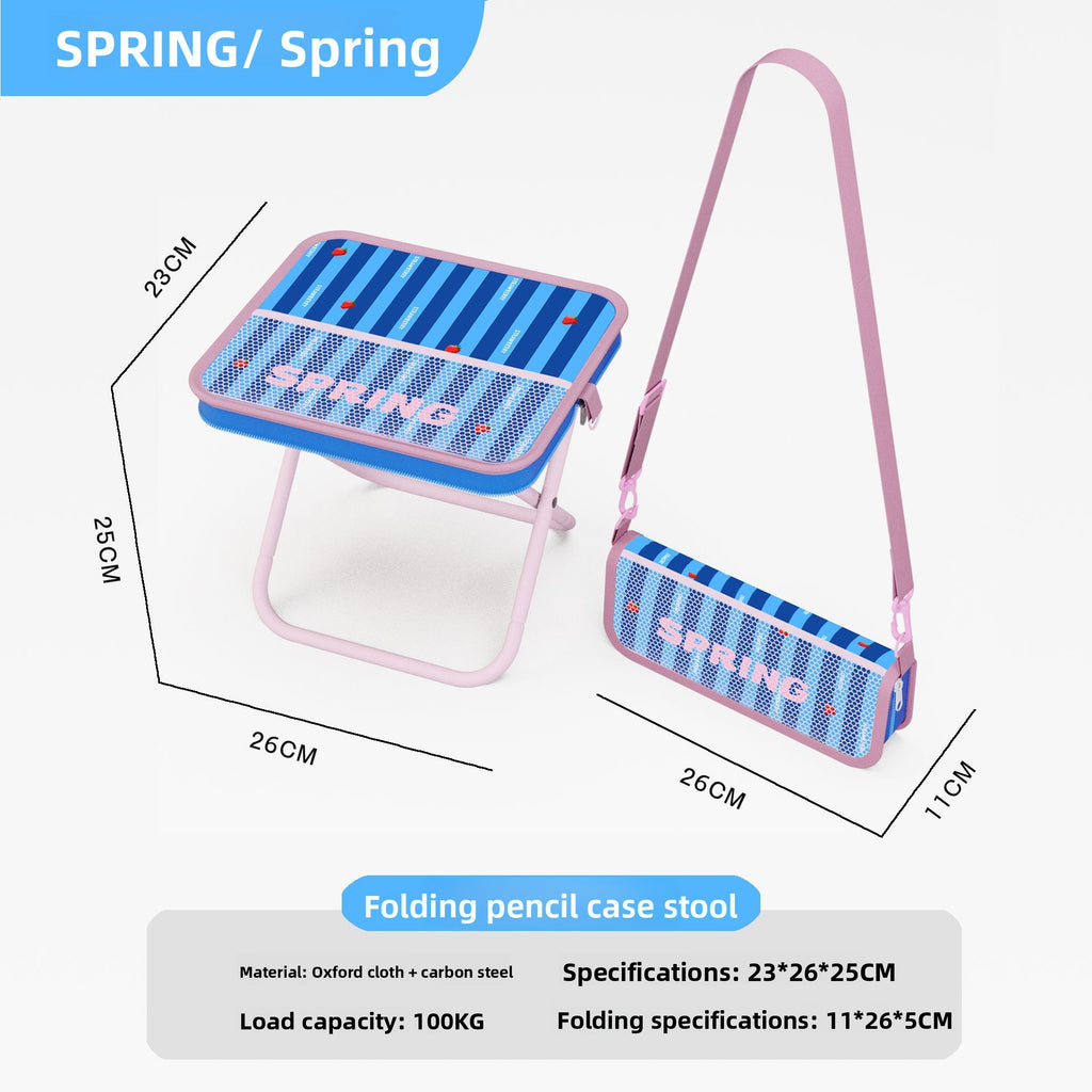 Portable Pencil Case Foldable Stool teemdrop