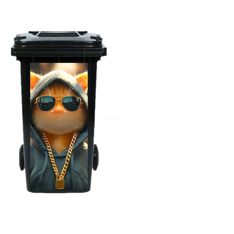Self-Adhesive Waterproof Vinyl Trash Can Sticker teemdrop