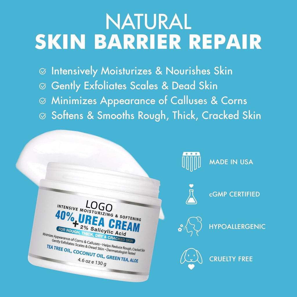 Salicylic Acid Urea Deep Moisturizing Face Cream, Natural Beeswax and Honey Nourishing Skin Softening Balm, Multi-Scent Options teemdrop