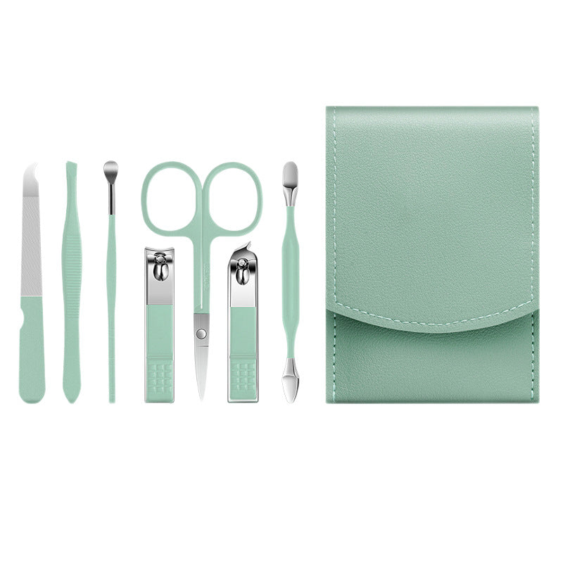 Stainless Steel Nail Clipper Pedicure Ear Care Grooming Kit with Portable Case