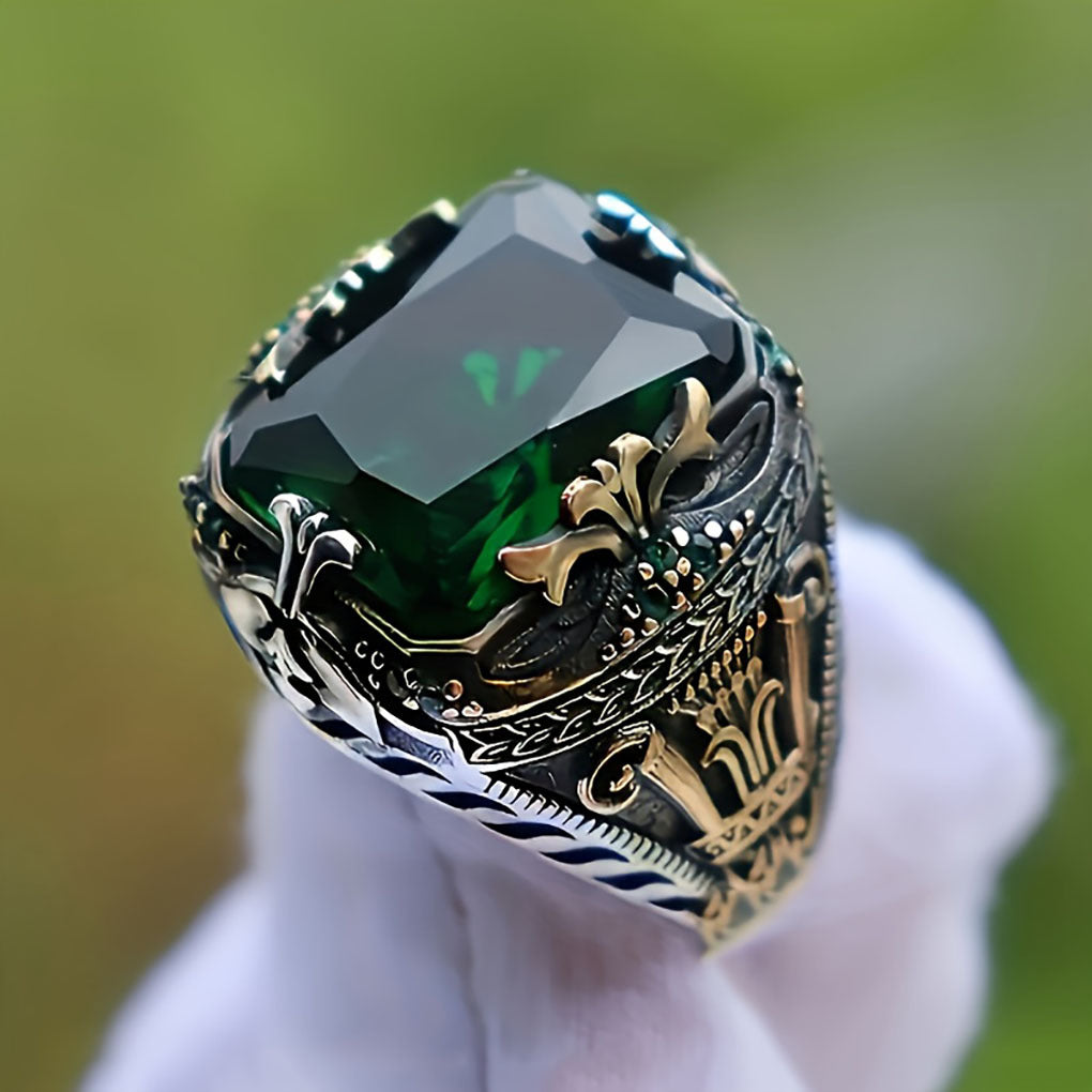 Luxury Gemstone Alloy Ring