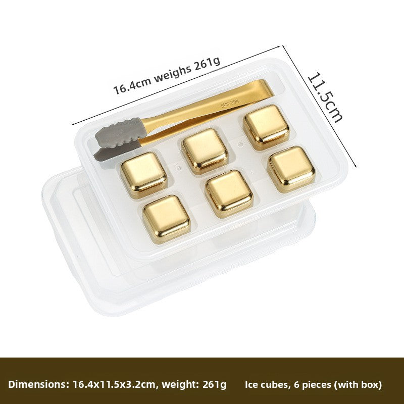 Reusable Stainless Steel Ice Cubes for Drinks