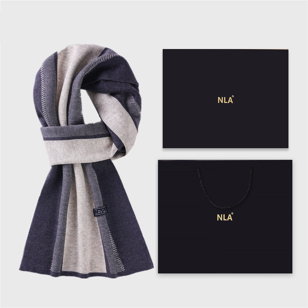Men's Wool Scarf Men's Winter Warm Knitted Scarf teemdrop
