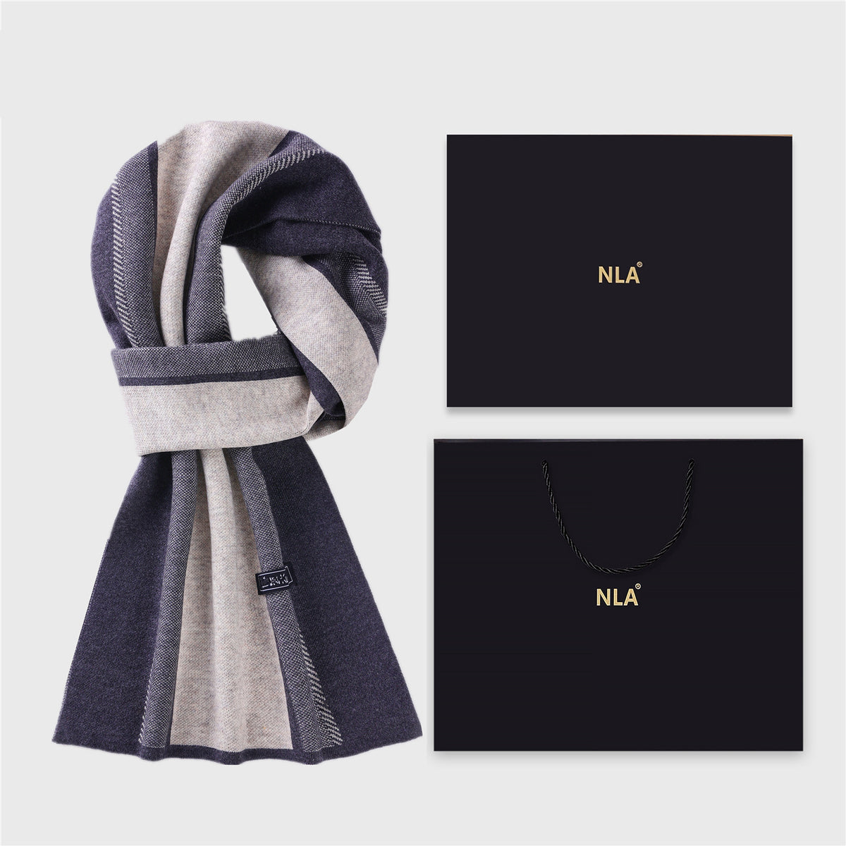 Men's Wool Scarf Men's Winter Warm Knitted Scarf teemdrop