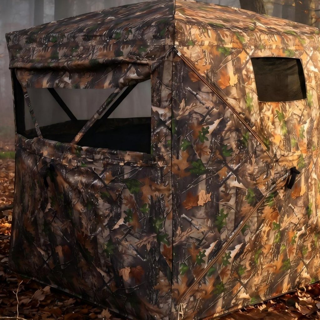 Portable and durable camouflage hunting tent teemdrop