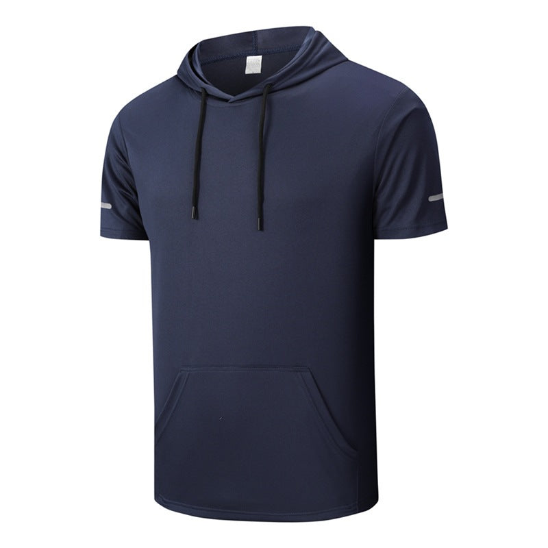 Mens Quick Dry Hooded Ice Silk Tank Top