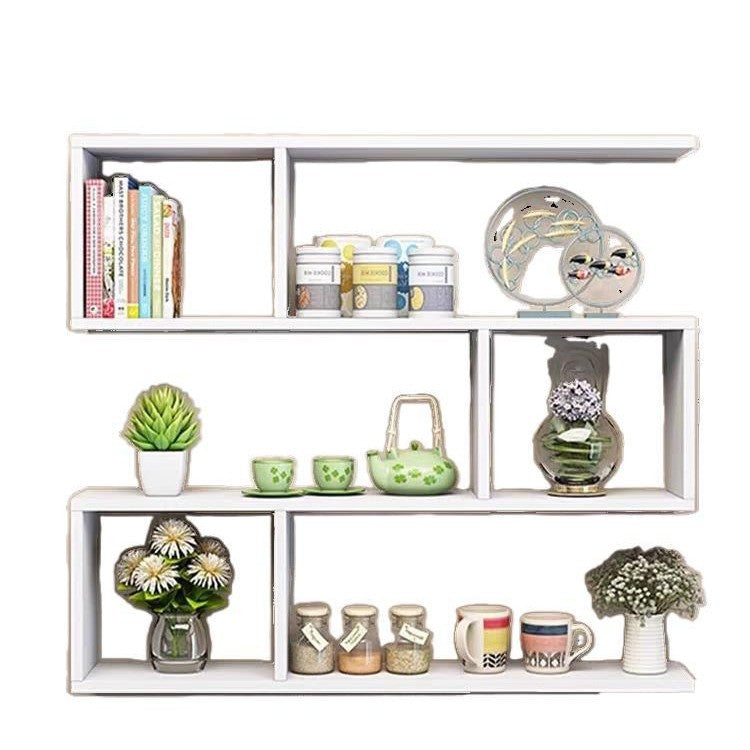 Modern 3-Tier Wall Mounted Particleboard Storage Shelf Rack teemdrop