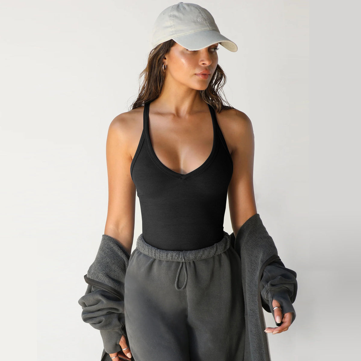 Women's Slim Fit Knitted Vest Short Sleeve Solid Color Pullover Top teemdrop