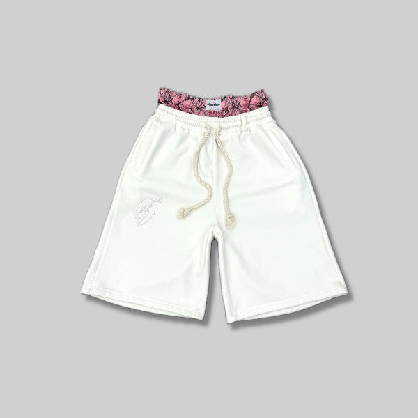 Men's Double Waistband Cropped Casual Shorts
