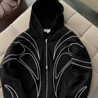 Men's Oversized 3D Printed Zip-Up Hoodie Sweatshirt Streetwear