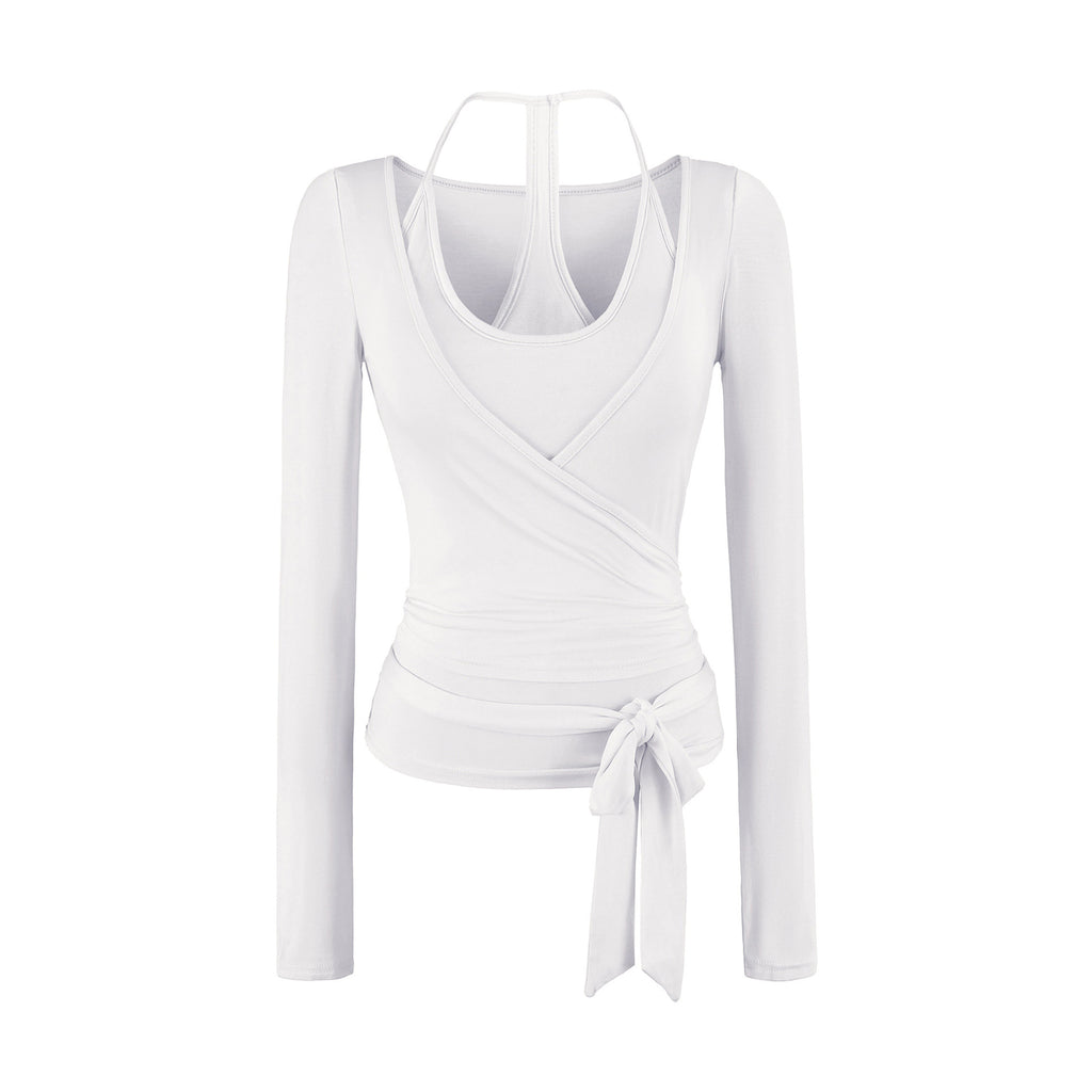 Crossover strap cardigan teemdrop