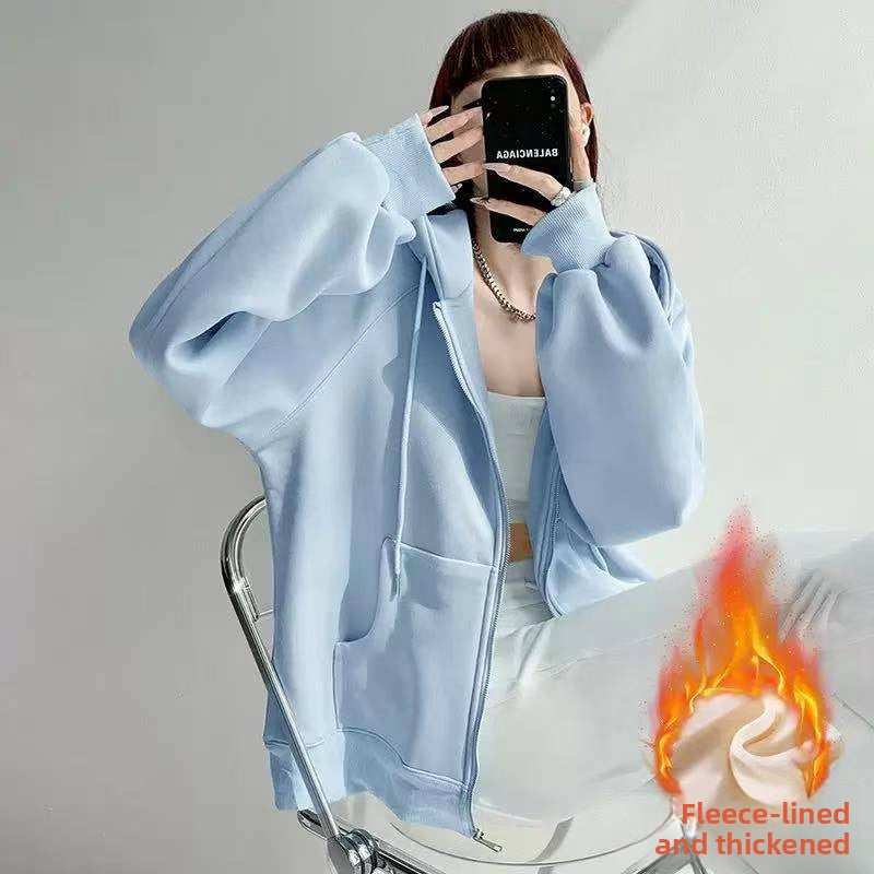 Womens Fleece Lined Hooded Jacket
