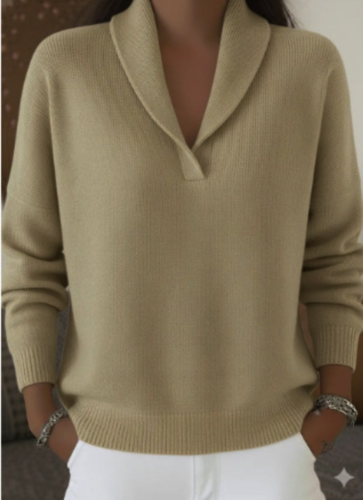 A new solid-color pullover loose top for autumn and winter