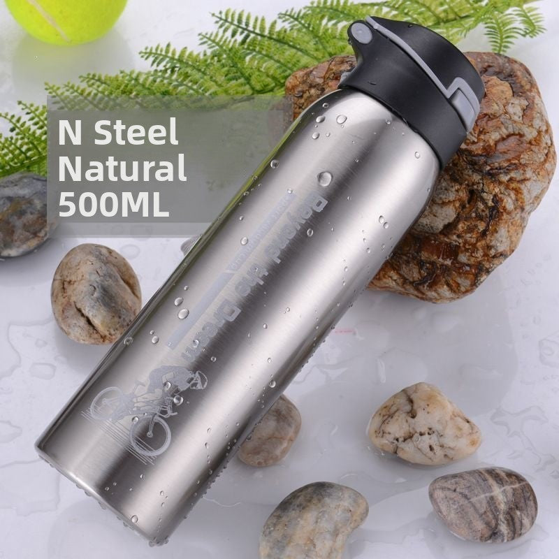 Insulated Stainless Steel Cycling Water Bottle with Straw