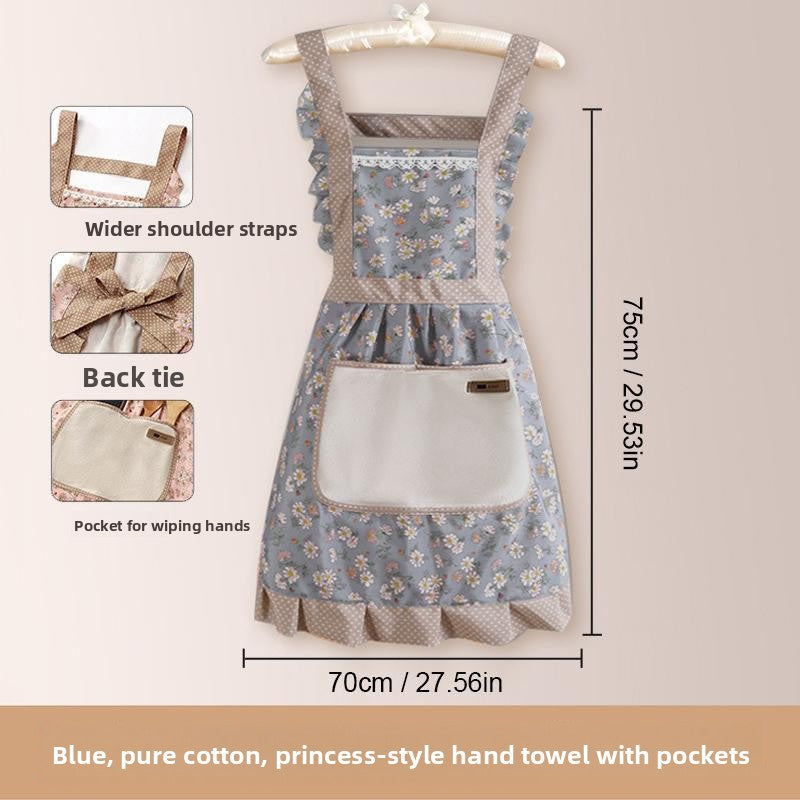 Women's Floral Cross-Back Kitchen Apron