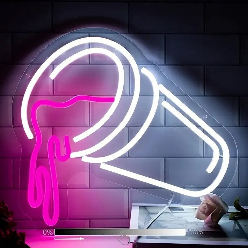 USB Powered LED Neon Light Bar Cafe Bar Home Party Wall Hanging Decorative Lamp teemdrop