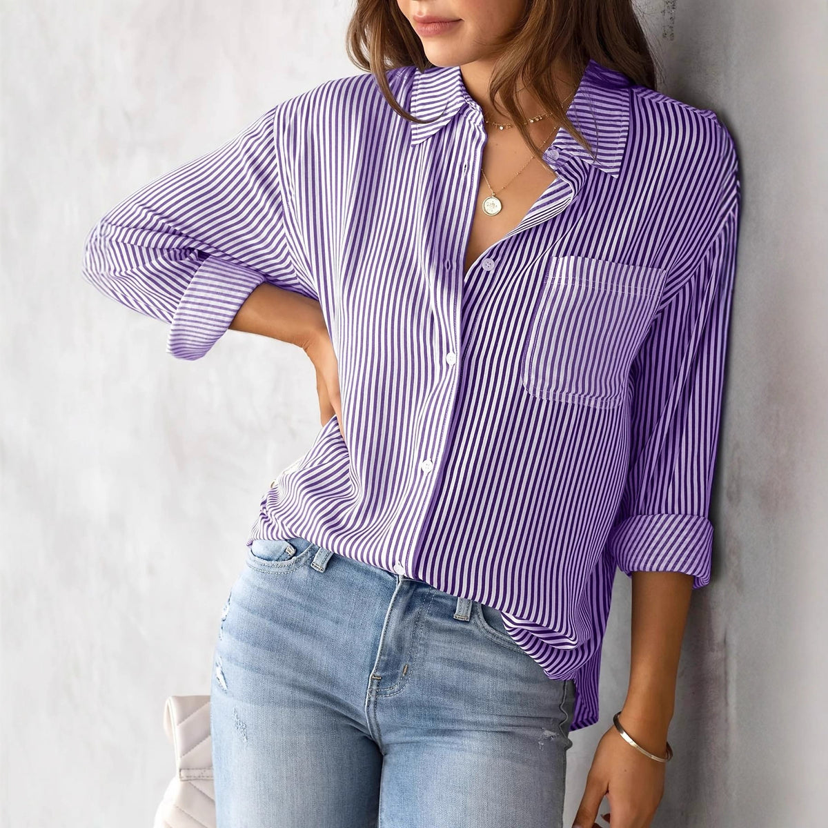 Women's Striped Woven Shirt