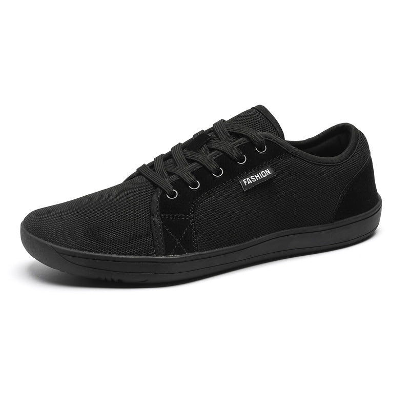 Men's Wide Barefoot Shoes Breathable Mesh Low-Top Non-Slip Outdoor Casual Sneakers teemdrop